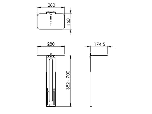 Vogel's PVA 5070 - Monteringskomponent (holder) - for videokonferansesystem - svart