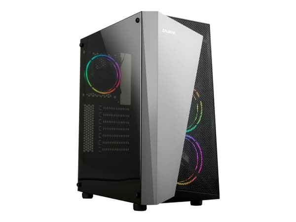 Zalman S4 Plus - Tower - ATX - genomskinlig sidopanel (akryl) - ingen strömförsörjning (ATX) - svart - USB/ljud