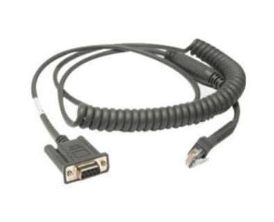 Zebra - Seriell kabel - DB-9 (hunn) - 2.8 m - rullet sammen - for Symbol LS2208, LS3408-ER; Zebra DS3508-Er, VC70N0