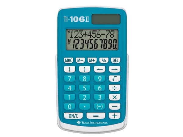 Texas Instruments TI-106 II - Fickkalkylator - 10 siffror - solcellspanel, batteri