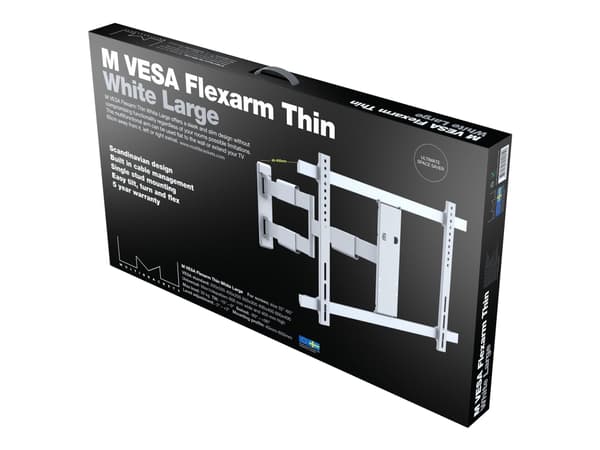 Multibrackets M LED Wallmount Series - Monteringssett (leddarm, veggmontering) - full bevegelse - for LCD-skjerm - svart - skjermstørrelse: 37"-65"