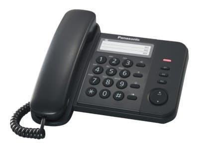 Panasonic KX-TS520FXB - Telefon med ledning Sort