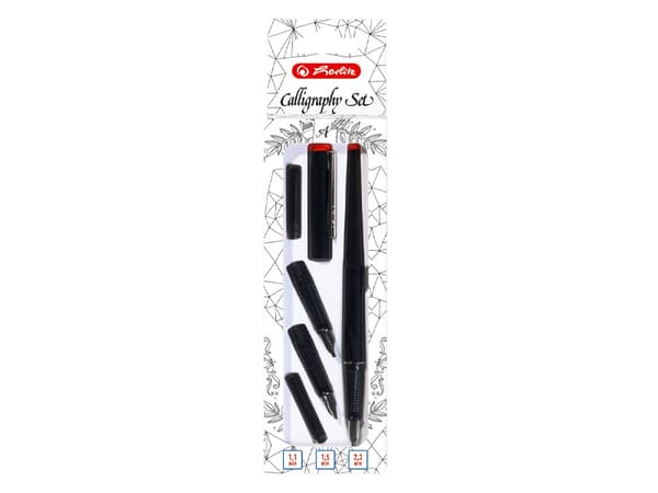 Herlitz 8623001, Sort, 5 stykker, Kulepenn + fyllepenn