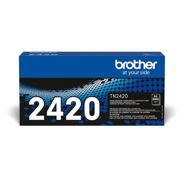 Brother TN2420 - Høy ytelse - svart - original - tonerpatron - for Brother DCP-L2510, L2530, L2537, L2550, HL-L2350, L2370, L2375, MFC-L2713, L2730,