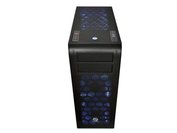 Thermaltake Core V71 Tempered Glass Edition, Full Tower, PC, Musta, ATX, EATX, mikro ATX, SPCC, Karkaistu lasi, Sininen