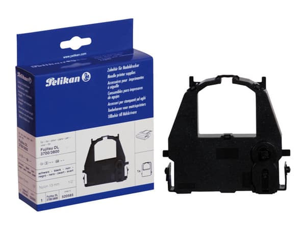 Pelikan - Sort - print-bånd - Fujitsu DL 3700, 3800 -laitteisiin
