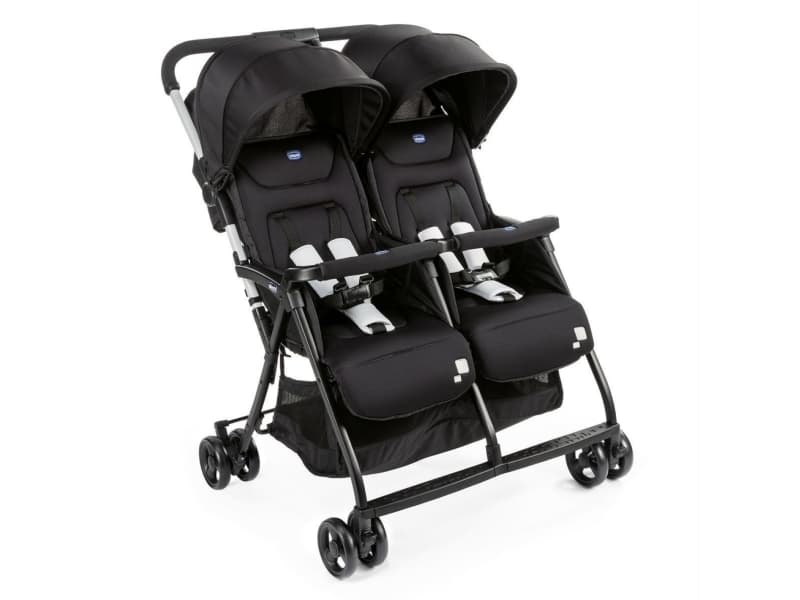 Chicco Ohlala Twin Syskonvagn sida-vid-sida 2 sittplatser Svart