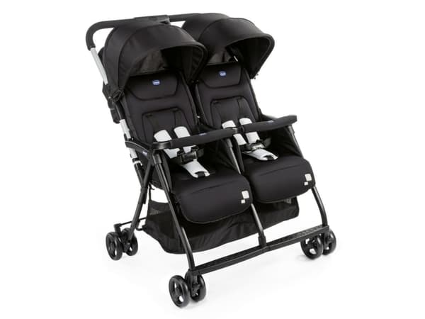 Chicco Ohlala Twin Syskonvagn sida-vid-sida 2 sittplatser Svart
