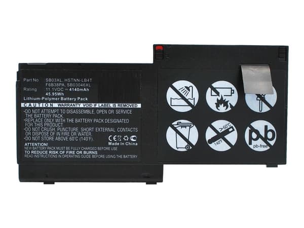 CoreParts - Akun akku tietokoneeseen - Litium-polymeeri - 4140 mAh - 46 Wh - lajitelma - HP EliteBook 820 G1:lle
