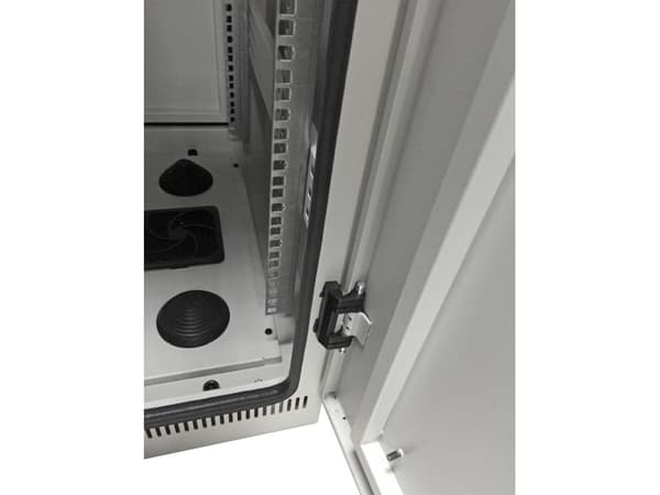 EFB Elektronik 692724IP55.GR, Itseseisova teline, 24U, 1000 kg, Näppäinlukko, Tehostunut kaapelinhallinta, Harmaa
