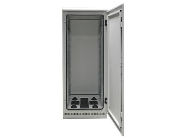 EFB Elektronik 692724IP55.GR, Itseseisova teline, 24U, 1000 kg, Näppäinlukko, Tehostunut kaapelinhallinta, Harmaa