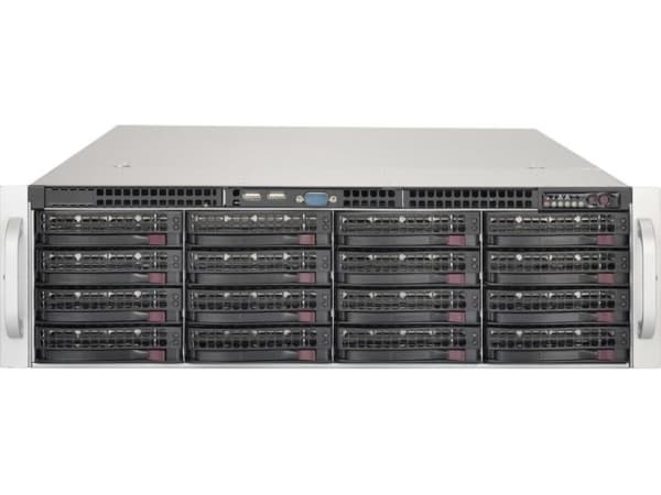 Supermicro SC836 BE1C-R1K23B - Rackmonterbar 3U - forbedret og utvidet ATX - SATA/SAS - hot-swap 1200 watt - svart
