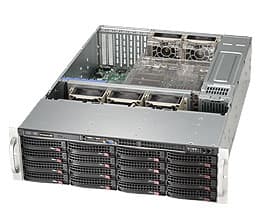 Supermicro SC836 BE1C-R1K23B - Rackmonterbar 3U - forbedret og utvidet ATX - SATA/SAS - hot-swap 1200 watt - svart