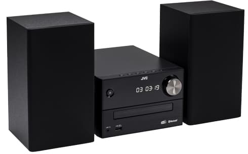 JVC UX-C25DAB, Kodin mikroaudiojärjestelmä, Musta, 1 levyt, 14 W, 30 - 20000 Hz, DAB+, FM