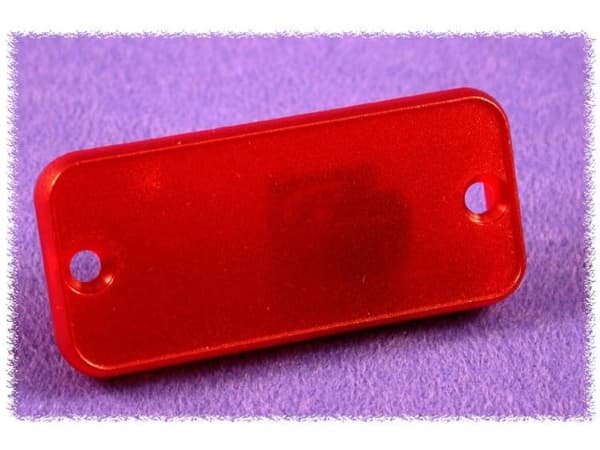 Hammond Electronics 1455TPLTRD Endeplade (L x B x H) 8 x 160 x 51.5 mm ABS Rød (transparent) 2 stk