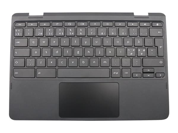 Lenovo - Ersättningstangentbord för bärbar dator - med pekplatta - QWERTY - Nordisk - med övre skydd - för 300e Chromebook (1st Gen) 81H0