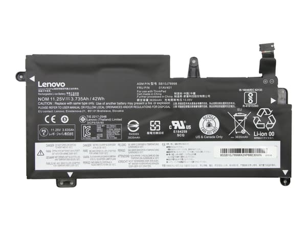 Simplo - Batteri för bärbar dator - litiumjon - 3-cells - 3.375 Ah - 42 Wh - FRU