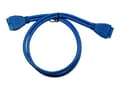 Miniatyrbild 1 av 2: Inter-Tech - USB-förlängningskabel - 20-stifts USB 3.0 överdel (hona) till 20-stifts USB 3.0 överdel (hane) - USB 3.0 - 50 cm