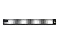 Inter-Tech - Systemskåpspanel - fram - svart - 1U