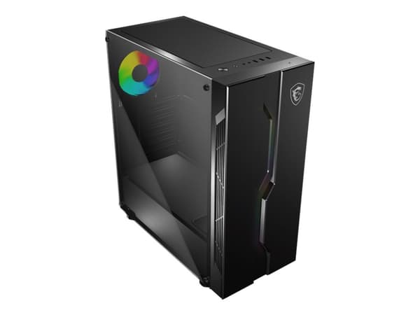 MSI MAG VAMPIRIC 010X - Tower - ATX - sidepanel med vindu (herdet glass) - ingen strømforsyning (ATX) - grå, svart - USB/lyd Sort