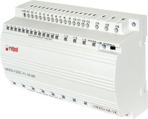Relpol Programmable relay 230V AC 16we, 8wi without display and keyboard NEED-230AC-11-16-8R (857367)