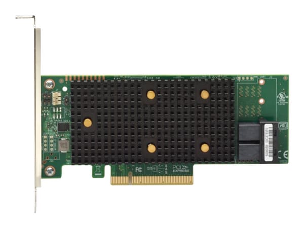 Lenovo ThinkSystem 430-8i - Lagringskontroller - 8-kanals - SATA / SAS 12Gb/s - lav profil - PCIe 3.0 x8 - for ThinkAgile MX3330-F Appliance; MX3330- Sort, Grønn