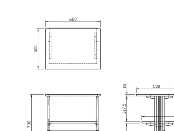 ROLINE Printer Table, up to 80 kg