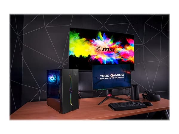 MSI MAG VAMPIRIC 010 - Tower - ATX - sidepanel med vindu (herdet glass) - ingen strømforsyning (ATX) - grå, svart - USB/lyd