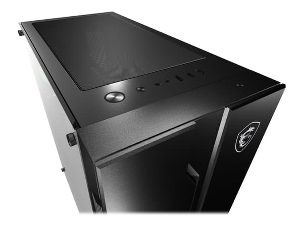 MSI MAG VAMPIRIC 010 - Tower - ATX - sidepanel med vindu (herdet glass) - ingen strømforsyning (ATX) - grå, svart - USB/lyd