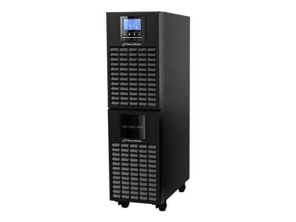PowerWalker VFI 6000 CG PF1 - UPS - 6000 watt - 6000 VA - 9 Ah - RS-232, USB - utgangskontakter: 1 Sort