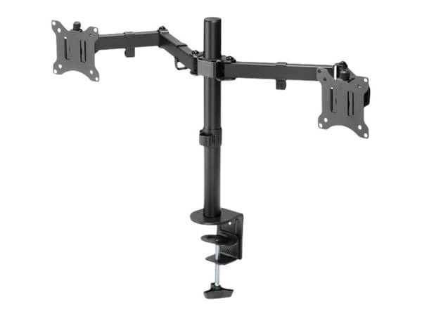 DIGITUS DA-90400 - Stativ - for 2 LCD-skjermer - stål - matt svart - skjermstørrelse: 15"-32" - skrivebordsstativ