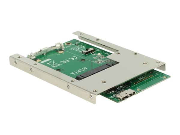 DeLOCK Converter USB 3.0 > mSATA med 2.5? Ramme - Lagringskontroller - mSATA - mSATA lav profil - 5 GBps - SATA 3Gb/s, USB 3.0