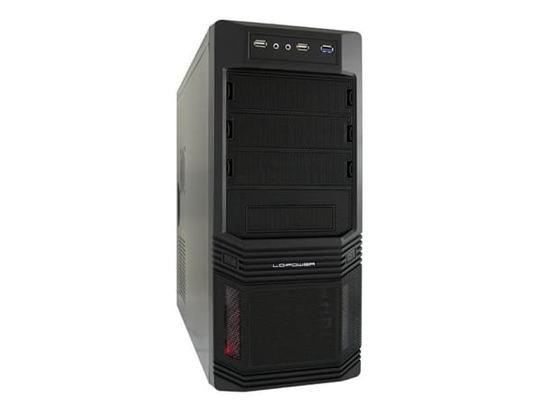 LC Power Pro-Line PRO-925B - Tower - ATX 450 Watt (ATX12V 2.31) - svart, nätsvart - USB/ljud