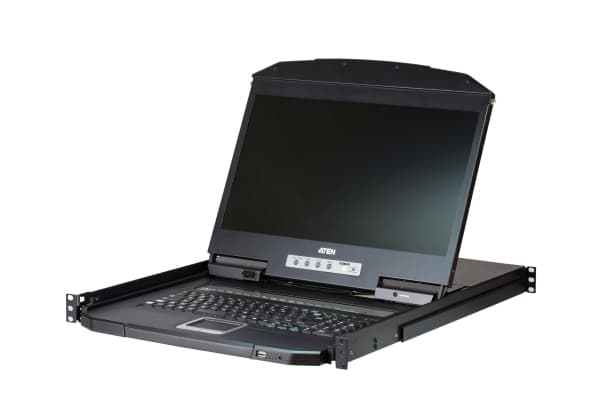 ATEN CL3116NX - KVM-konsol med omkopplare för tangentbord/video/mus - 16 portar - PS/2, USB - 18.5" - kan monteras i rack - 1366 x 768 @ 60 Hz - 250