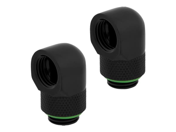 CORSAIR Hydro X Series 90° Rotary Adapter - Armatur for væskekjølesystem - svart (en pakke 2)