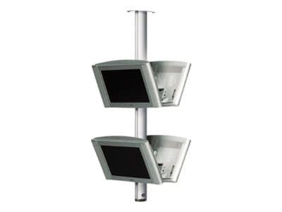 SMS Flatscreen CL ST400 - Monteringssats (takmontering) - lutning och vridning - för 2 LCD-bildskärmar - svart, aluminium - takmonterbar Gjuten aluminium, Svart