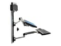 Miniatyrbilde 3 av 5: Ergotron LX - Monteringssett (CPU-holder, musholder, 2 spordekker, tastaturarm, 2 kabelkanaler, håndleddsstøtte, veggspor 10", veggspor 34", displaya