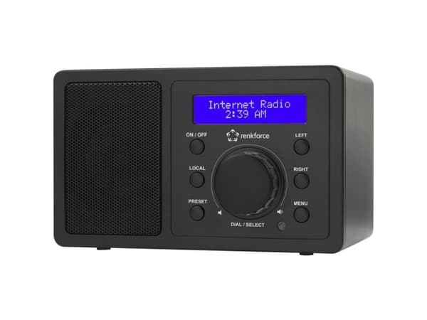 Renkforce RF-IR-MONO1, Internet, Digitaalinen, 3 W, AAC, AAC+, FLAC, MP3, Sininen, 802.11b, 802.11g, Wi-Fi 4 (802.11n)
