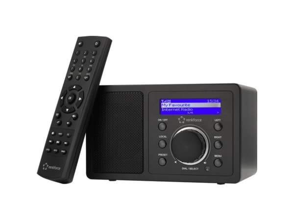 Renkforce RF-IR-MONO1, Internet, Digitaalinen, 3 W, AAC, AAC+, FLAC, MP3, Sininen, 802.11b, 802.11g, Wi-Fi 4 (802.11n)