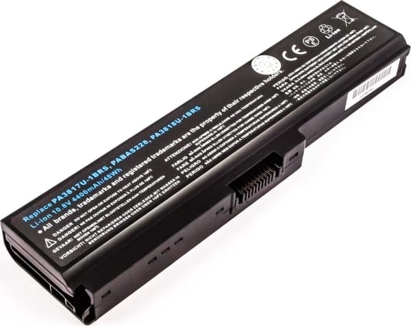 CoreParts - Batteri til bærbar PC (tilsvarer: Toshiba PA3817U-1BAS, Toshiba PA3818U-1BRS, Toshiba PA3817U-1BRS, Toshiba PABAS228, Toshiba PABAS227) -