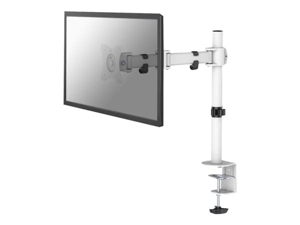 Neomounts NM-D135 - Monteringssats - fullständig rörelse - för LCD-display - vit - skärmstorlek: 10"-30" - klämma, monterbar, skyddshylsa, disk-monte Vit