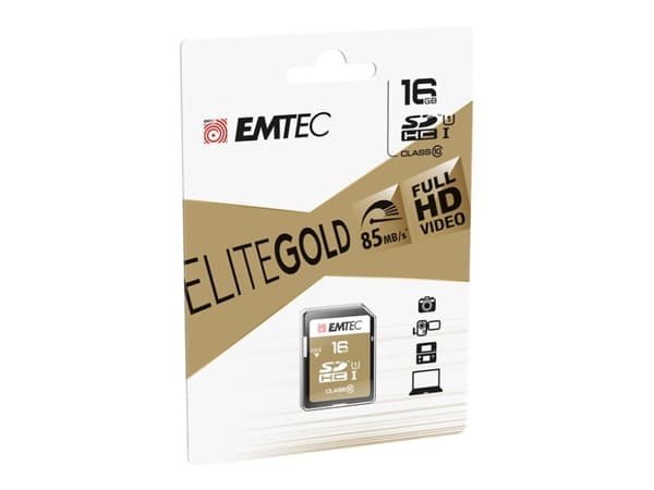 EMTEC Gold+ - Flashminnekort - 16 GB - Class 10 - SDHC