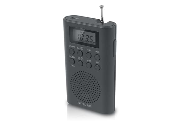 Muse M-03 R, Bærbar, Analog, FM, PLL, LCD, Sort, Knapper