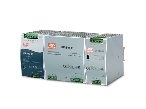 MEAN WELL PWR-480-48 - Strømforsyning (DIN-skinnemonterbar) - AC 100-240/ DC 127-370 V - 480 watt