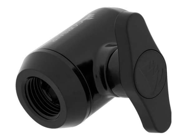 CORSAIR Hydro X Series XF Ball Valve - Manuell kuleventil for væskekjølesystem - svart