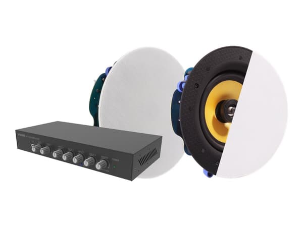 Vision AV-1900+CS-1900 - Kaiuttimet - PA-järjestelmään - Bluetooth - 60 Watt - 2-tie - musta, valkoinen (ritilän väri - valkoinen)