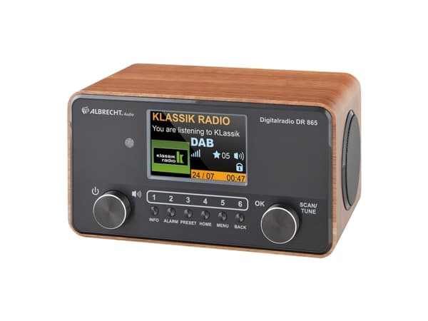 Albrecht DR 865, Bærbar, Digitalt, DAB+, FM, 14 W, TFT, 10,2 cm (4")