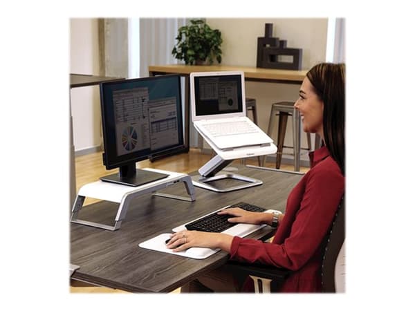 Fellowes Hana Monitor Support - Skjermstativ - skrivebord - hvit