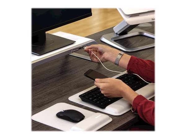 Fellowes Hana Monitor Support - Skjermstativ - skrivebord - hvit
