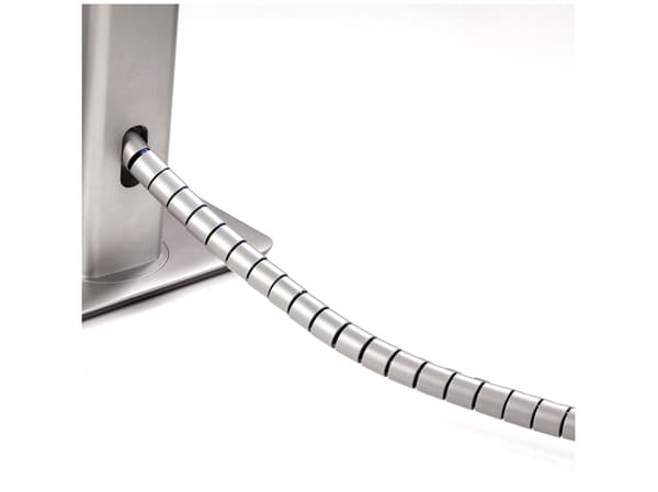 Fellowes CableZip, Taipuisa kaapeliputki, Lattia, Muovi, Hopea
